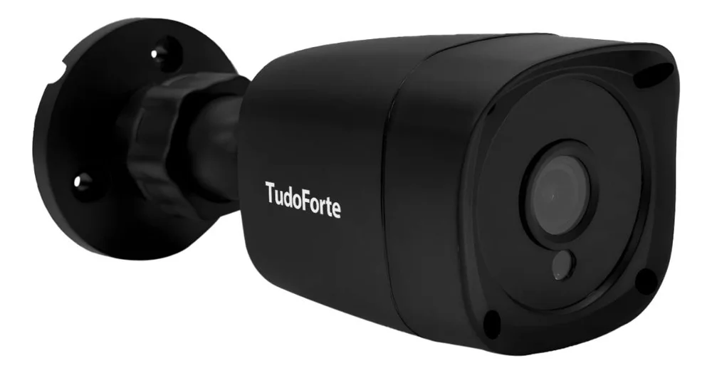 Câmera De Segurança Tudo Forte Bullet Black Full Hd 1080p 2mp 20 Metros Infravermelho