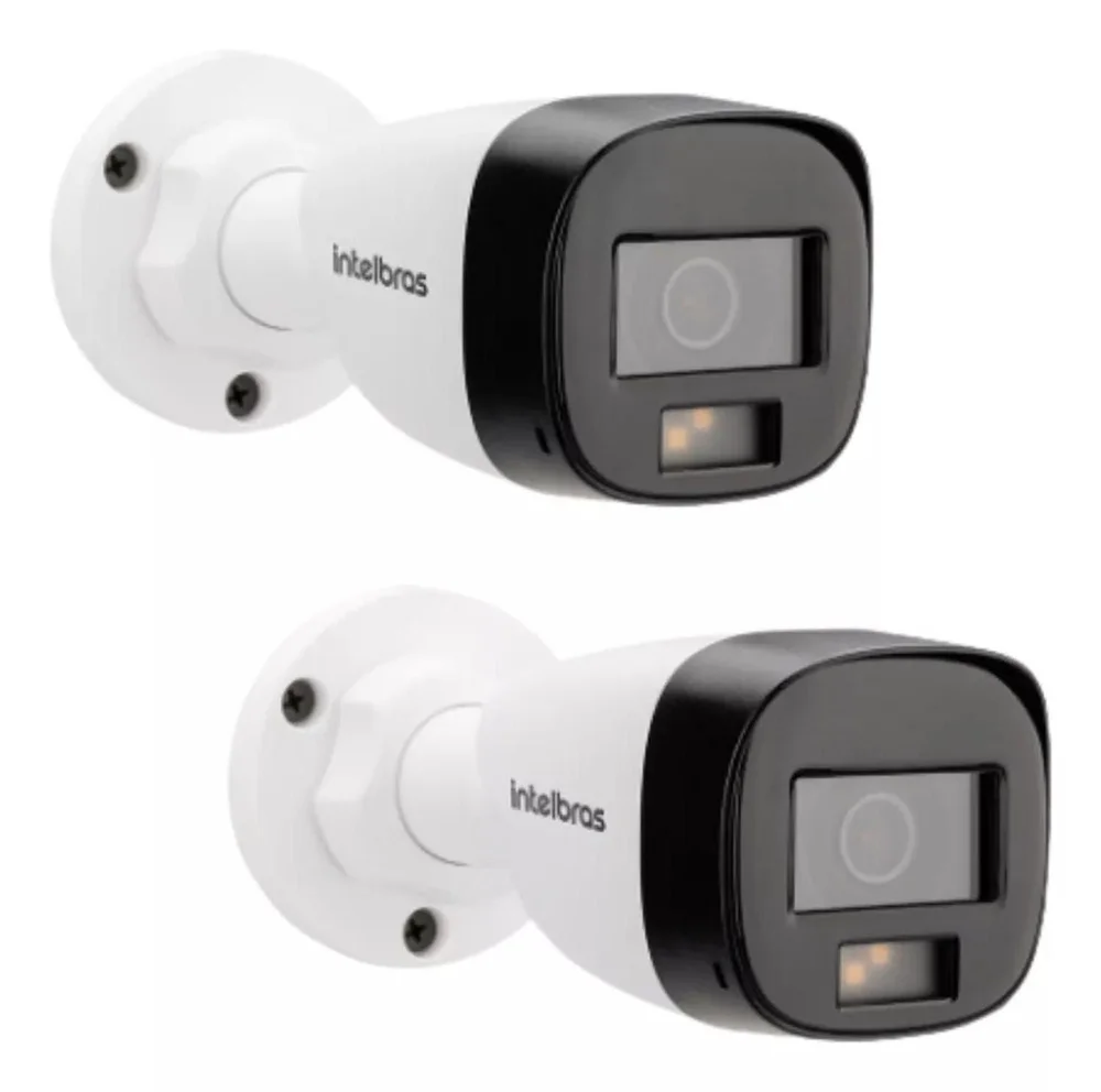 Kit Intelbras 2 Câmera Segurança Multi Hd Vhd 1120 B Full Color Imagem Colorida Noturna E Diurna