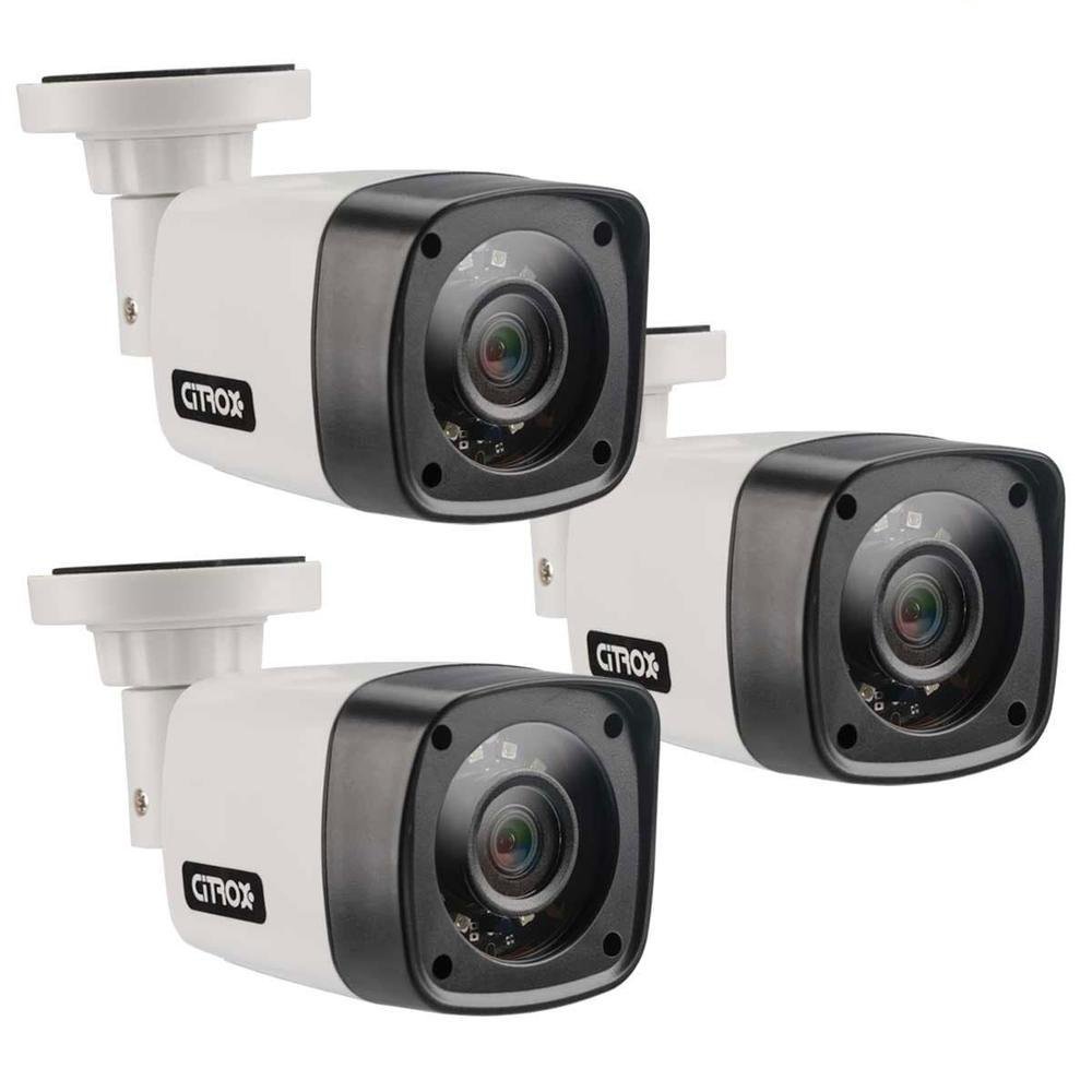 Kit 3 Câmeras 4x1 Infravermelho 1mp Bullet 20m Externa Lente 2,8mm