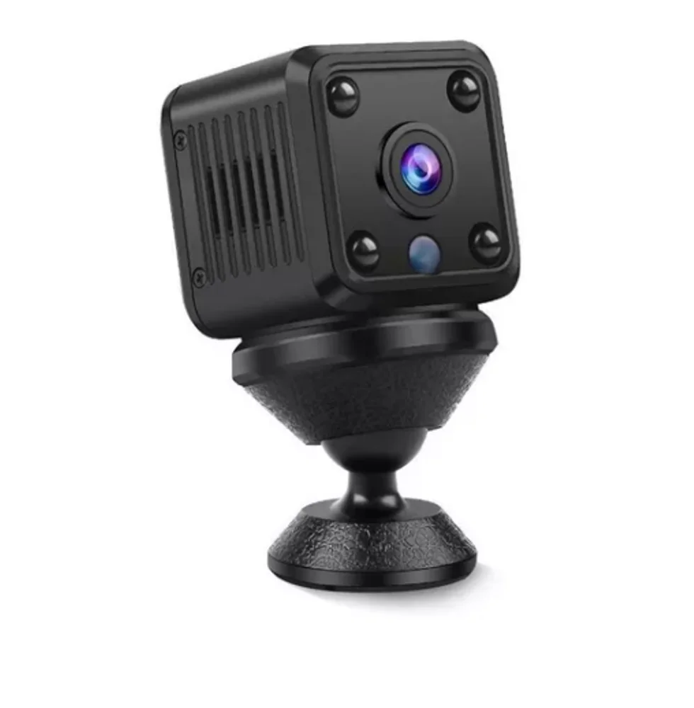 Mini Camera De Segurança Wifi Sem Fio Com Suporte Magnético