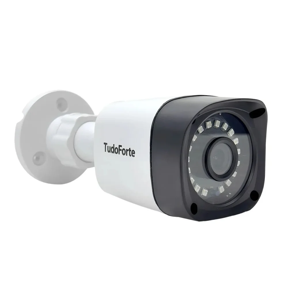 Câmera De Segurança Externa Tudo Forte Tf 2020b Bullet Full Hd 1080p Visão Noturna 20m Proteção Ip66