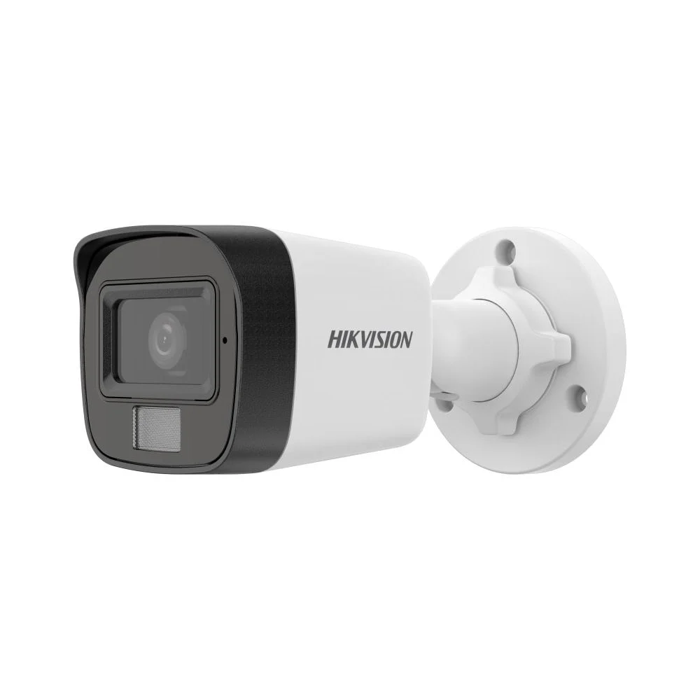Câmera De Segurança Ip Bullet 2mp Com Áudio E Visão Noturna Hikvision Ds-2cd1021g2-liu 2.8mm