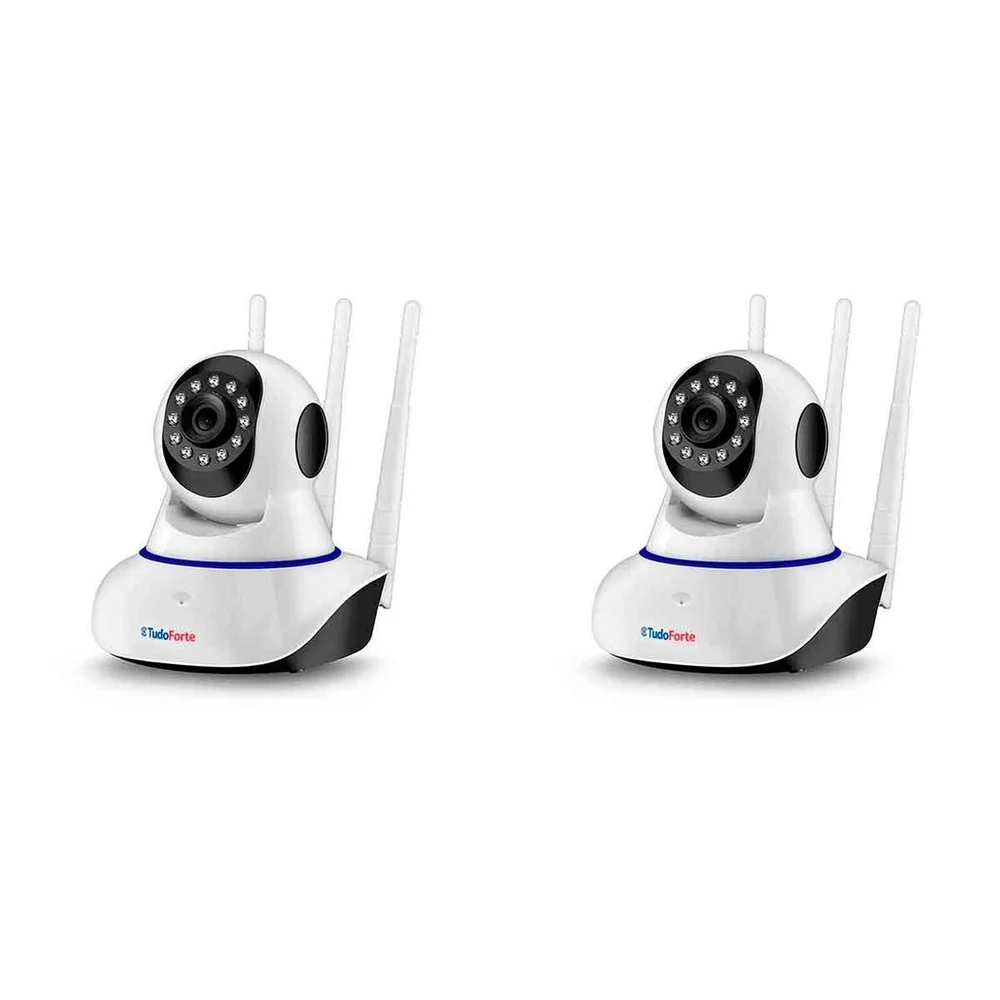 Kit 2 Câmeras De Segurança Ip, Sem Fio, Wifi, HD 720p, Robo Wireless