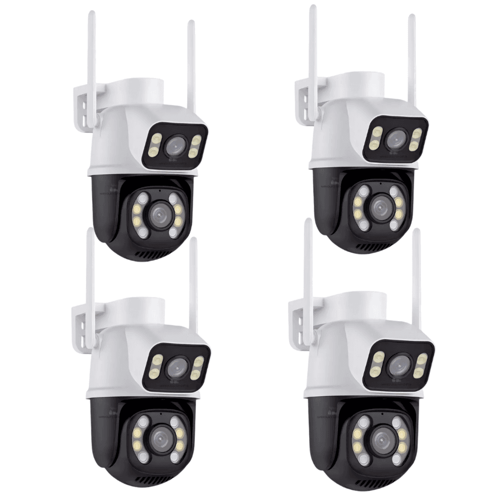 Kit 4 Câmera Importada Wi-fi Smart  Lente Dupla Externa