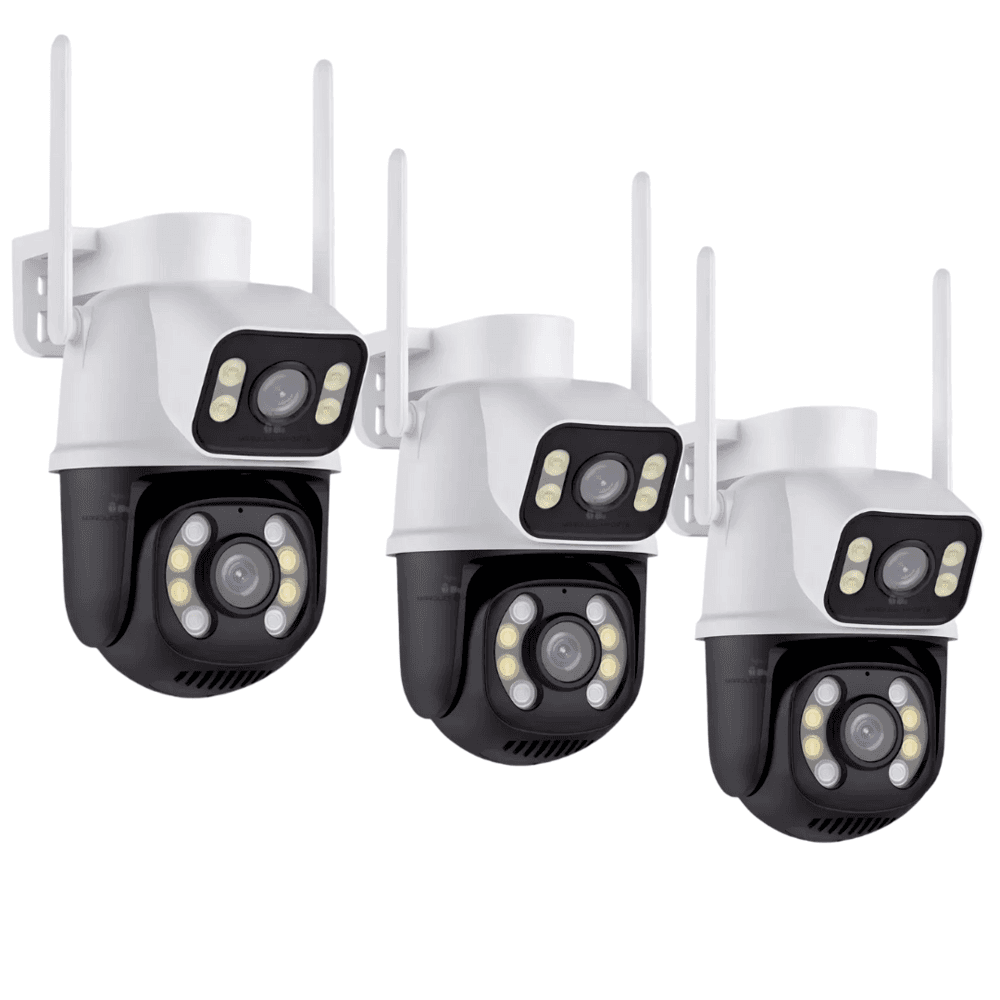 Kit 3 Câmera Importada Wi-fi Smart  Lente Dupla Externa