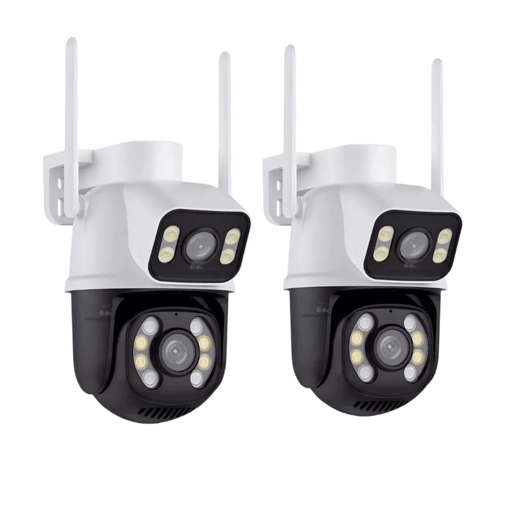 Kit 2 Câmera Importada Wi-fi Smart  Lente Dupla Externa