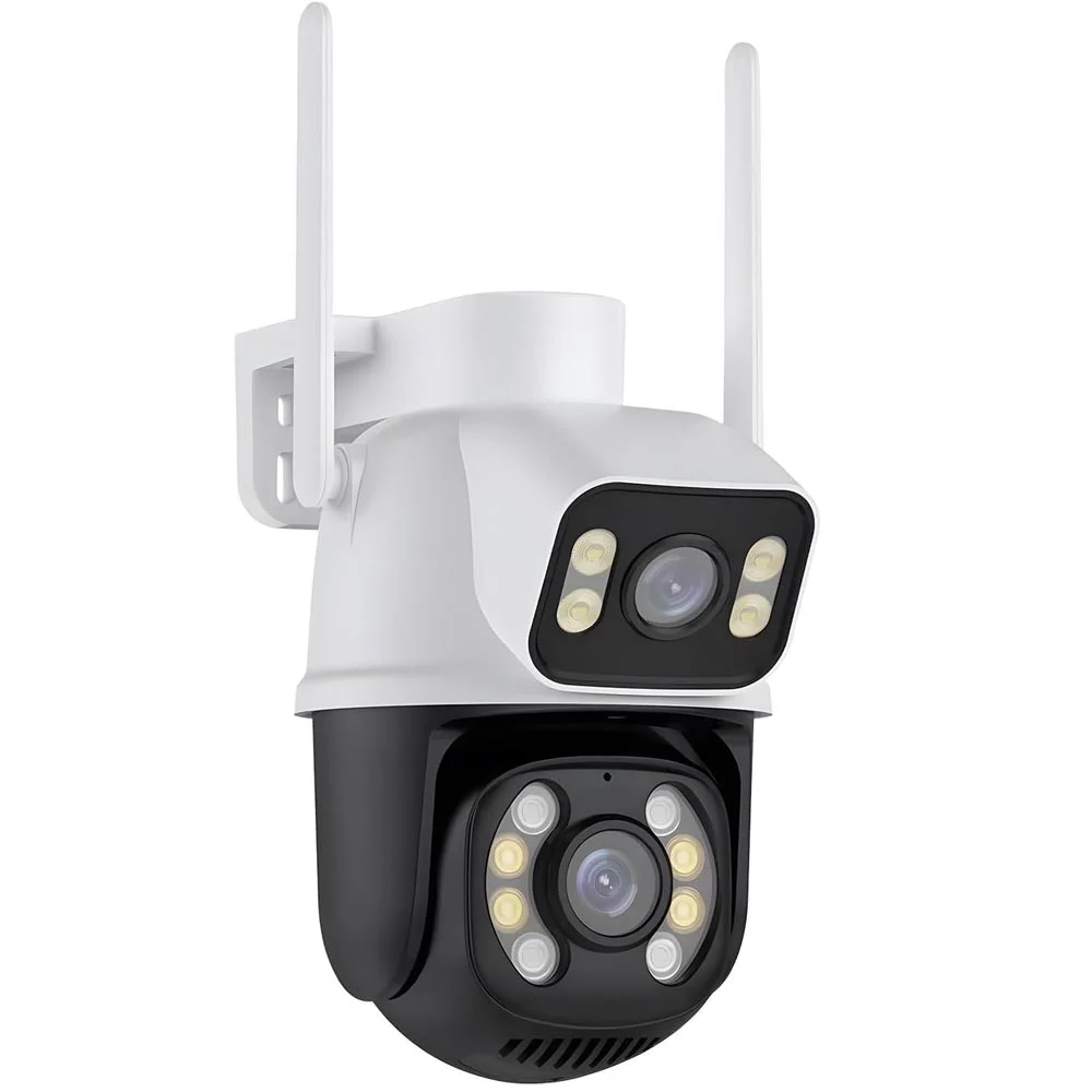 Câmera De Segurança Dupla Wi-fi Smart Angulo Duplo A28b 3mp Icsee