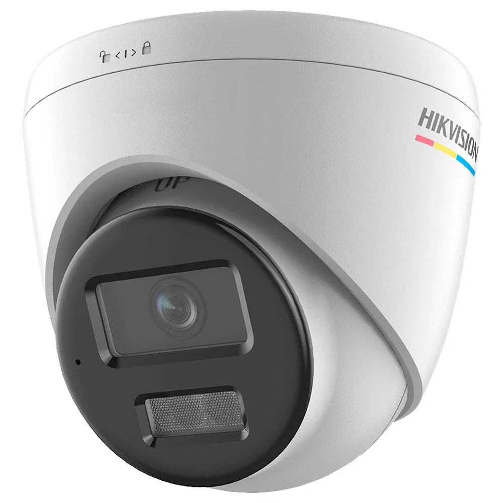 Camera Hikvision Ip Acusense Colorvu 3.0 2mp Full Hd Turret 2.8mm Luz Branca 30m Mic Embutido Ip67 Ds-2cd1327g3-liu