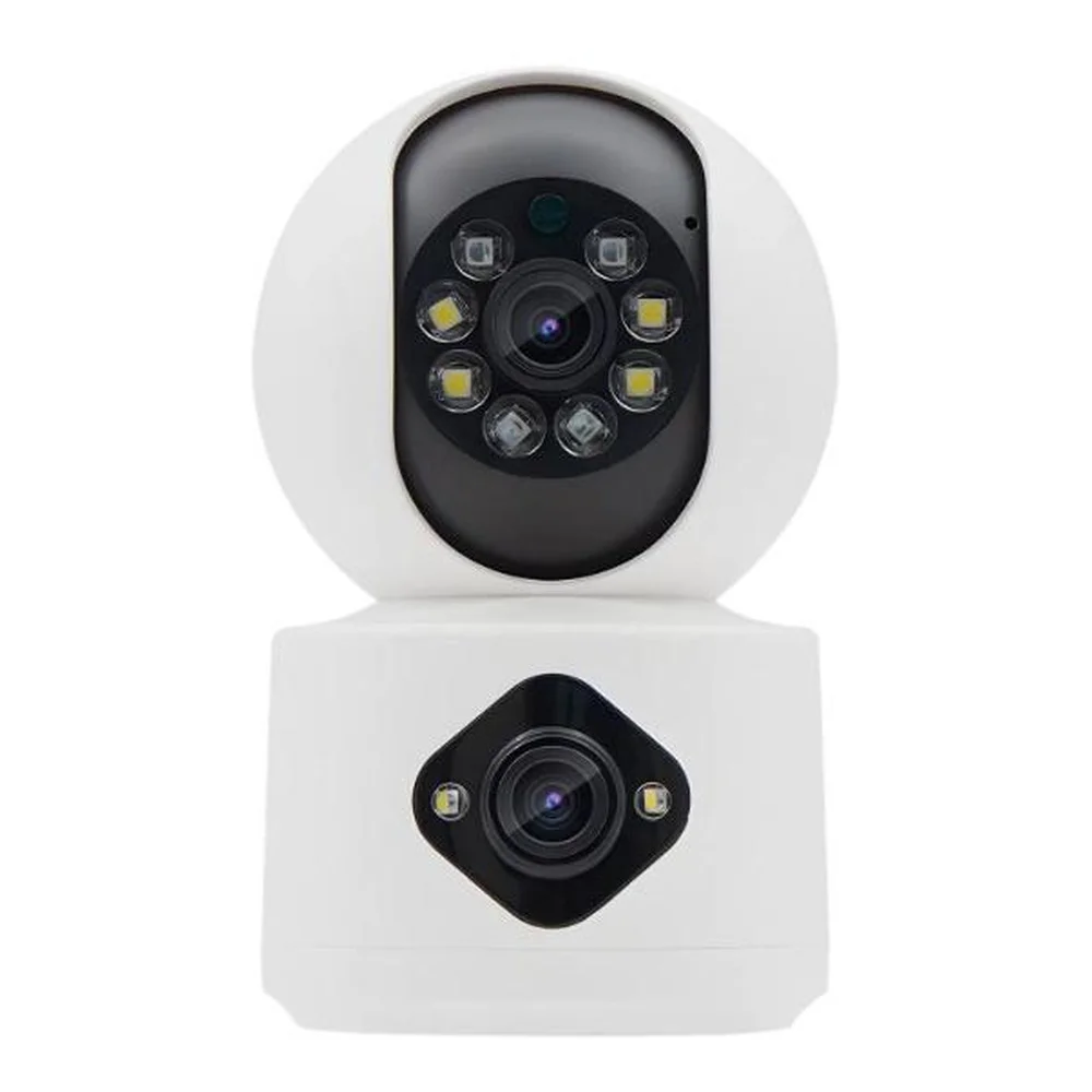 Câmera De Segurança Wi-fi 4mp Lente Dupla, Babá Eletrônica 360°, Visão Noturna Colorida, Áudio Bidirecional E Detecção De Movimento