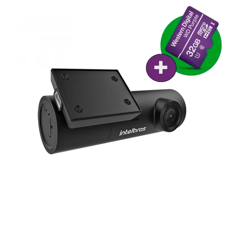 Câmera De Segurança Veicular Intelbras Smart Full Hd Com Cartão 32gb | Dc 3102