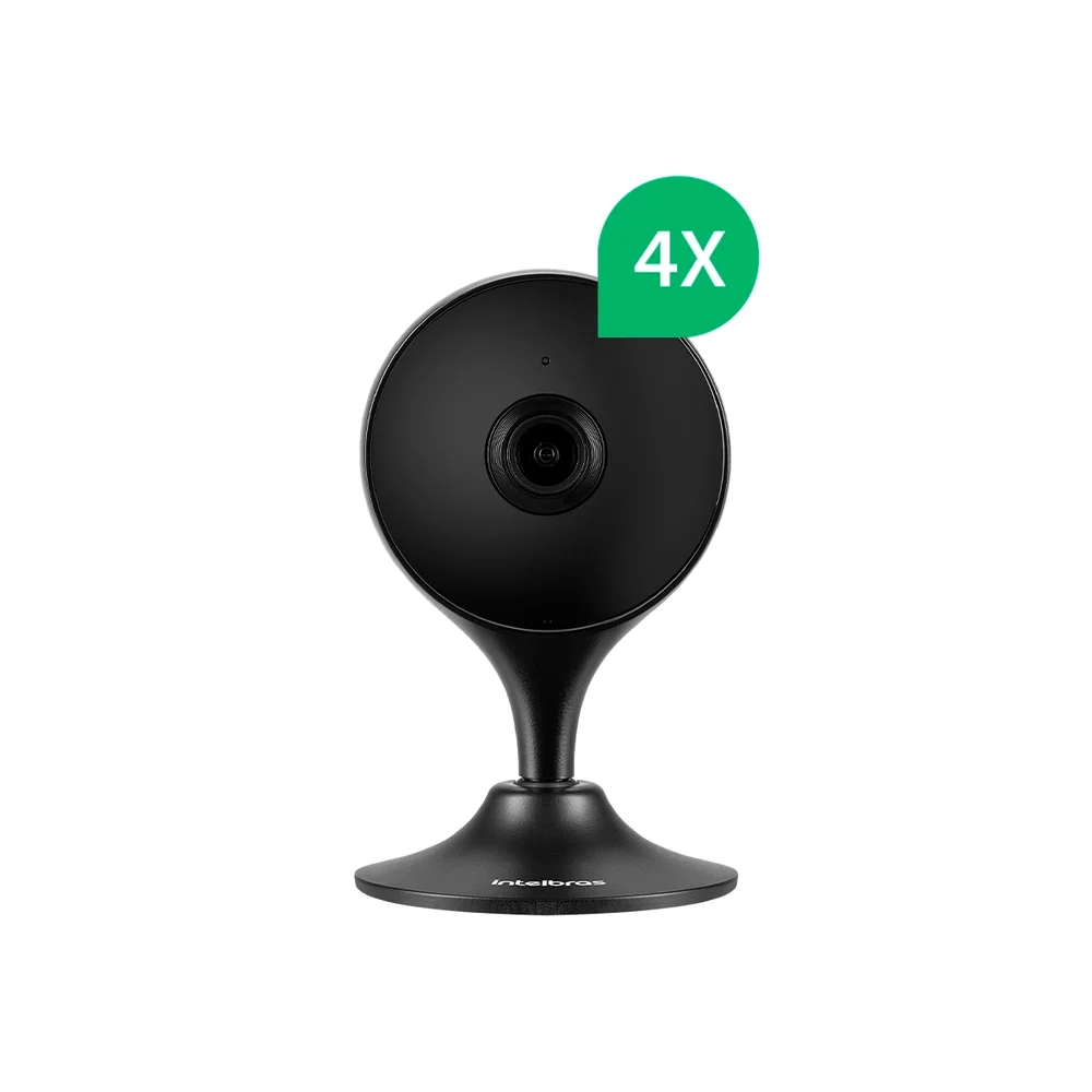 Kit Câmera Inteligente Intelbras Im3 C Black - 4 Unidades