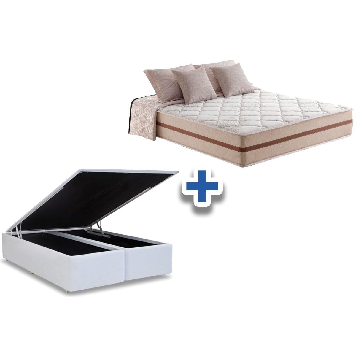 Cama Box Anjos Ensacadas Classic 22+ Base Baú Queen 158x198