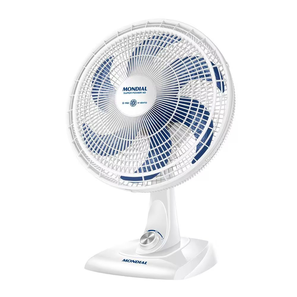 Ventilador de Mesa 40cm Super Power VSP40 W 6 Pás 3 Velocidades Mondial