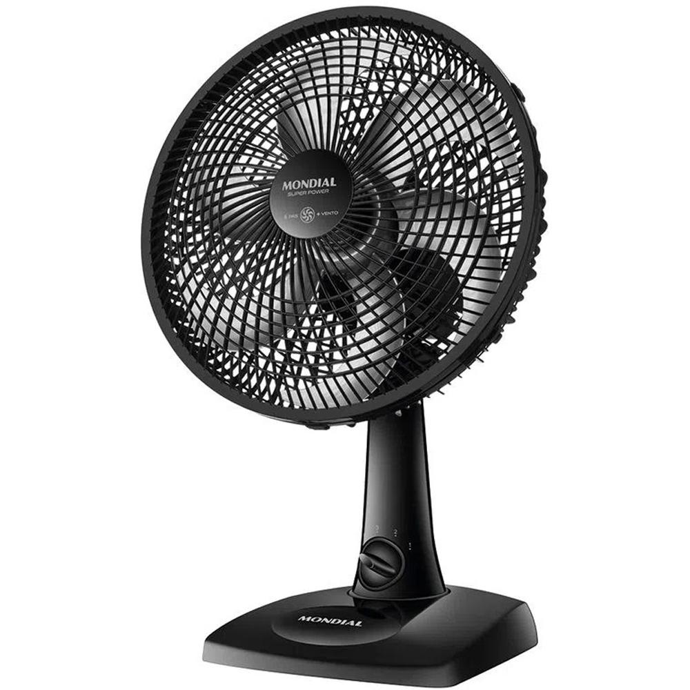 Ventilador de Mesa 30cm Mondial Super Power VSP-30-B 6 Pás 3 Velocidades Preto 110V