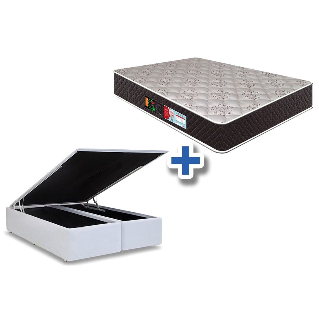 Conjunto Baú-Colchão Castor D45 Sleep Max+Cama Queen 158
