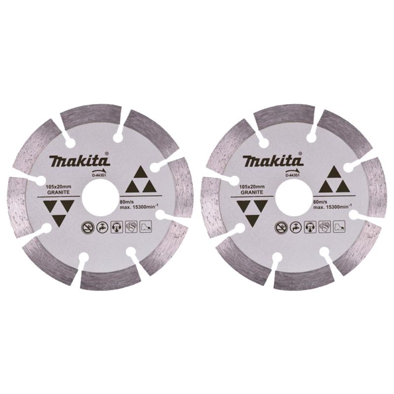 Disco De Corte Diamantado 4.1/8 Pol 105 Mm Para Granito D-44351 Com 2 Unidades Makita