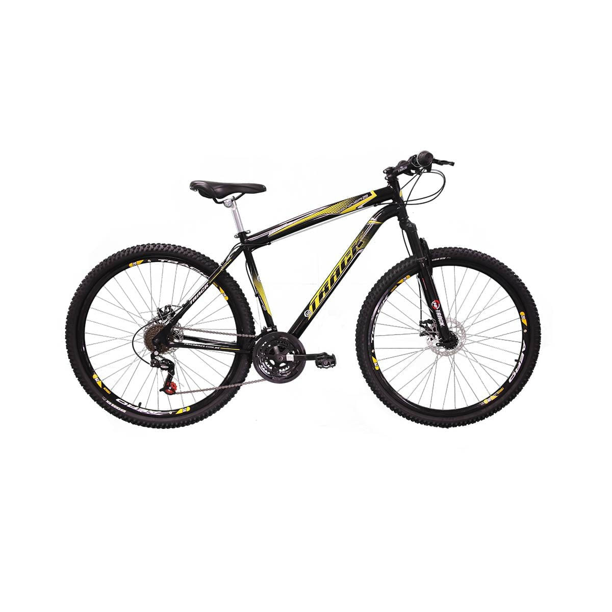 Bicicleta Aro 29 TK3 21 Marchas TB Niner Full SUSP Lazer Preta/ Amarela