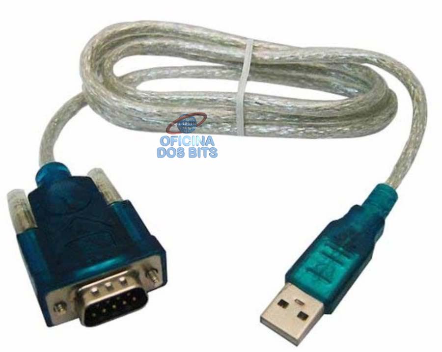 Cabo Conversor USB para Serial DB9 (RS232) - 80 cm