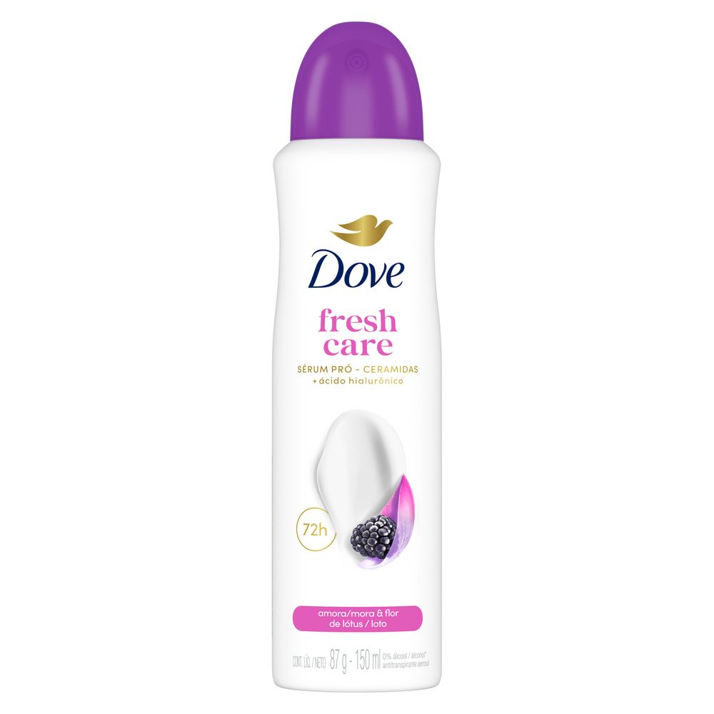Desodorante Aerosol Dove Fresh Care Amora e Flor de Lótus 150ml