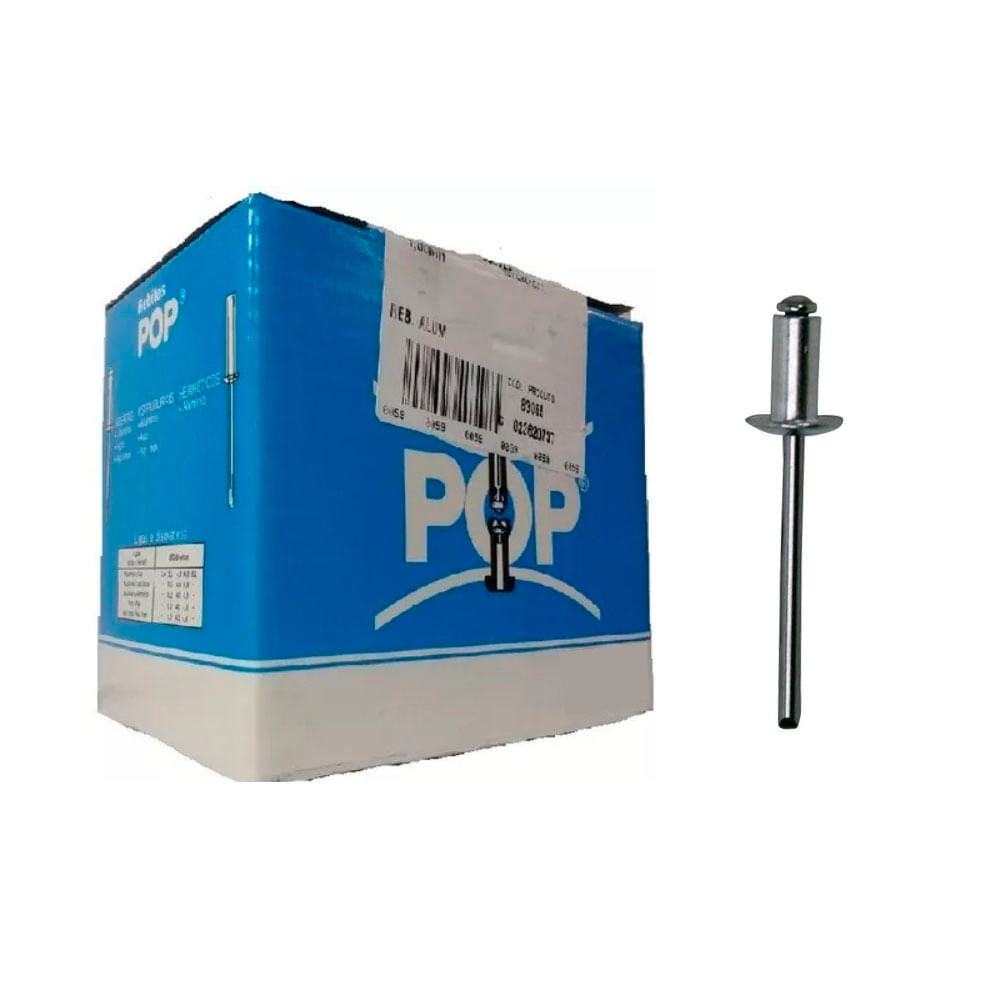 Rebite 4,80mm x 12,70mm Pop Refal caixa 500 peças