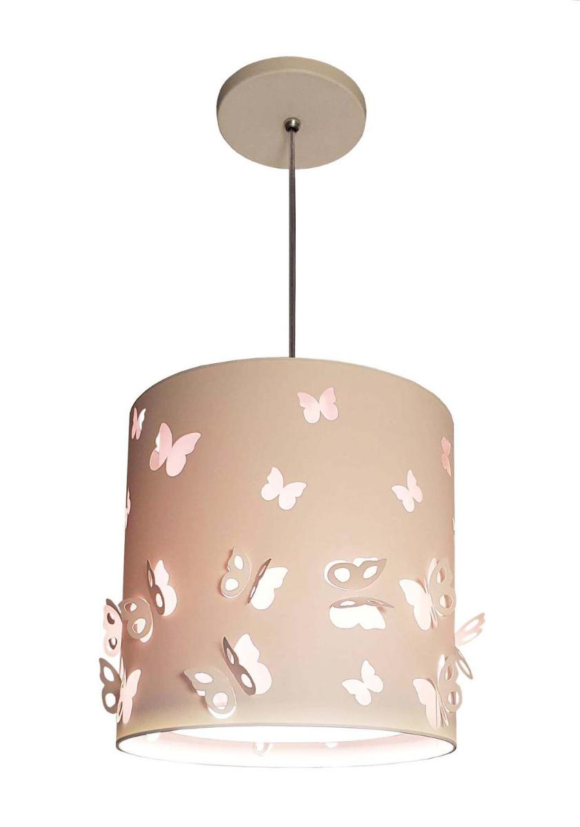 LUSTRE INFANTIL PENDENTE BORBOLETAS 25X25