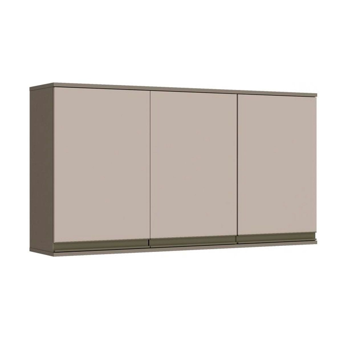 Armário Aéreo de Cozinha Henn Connect 120cm Duna/Cristal