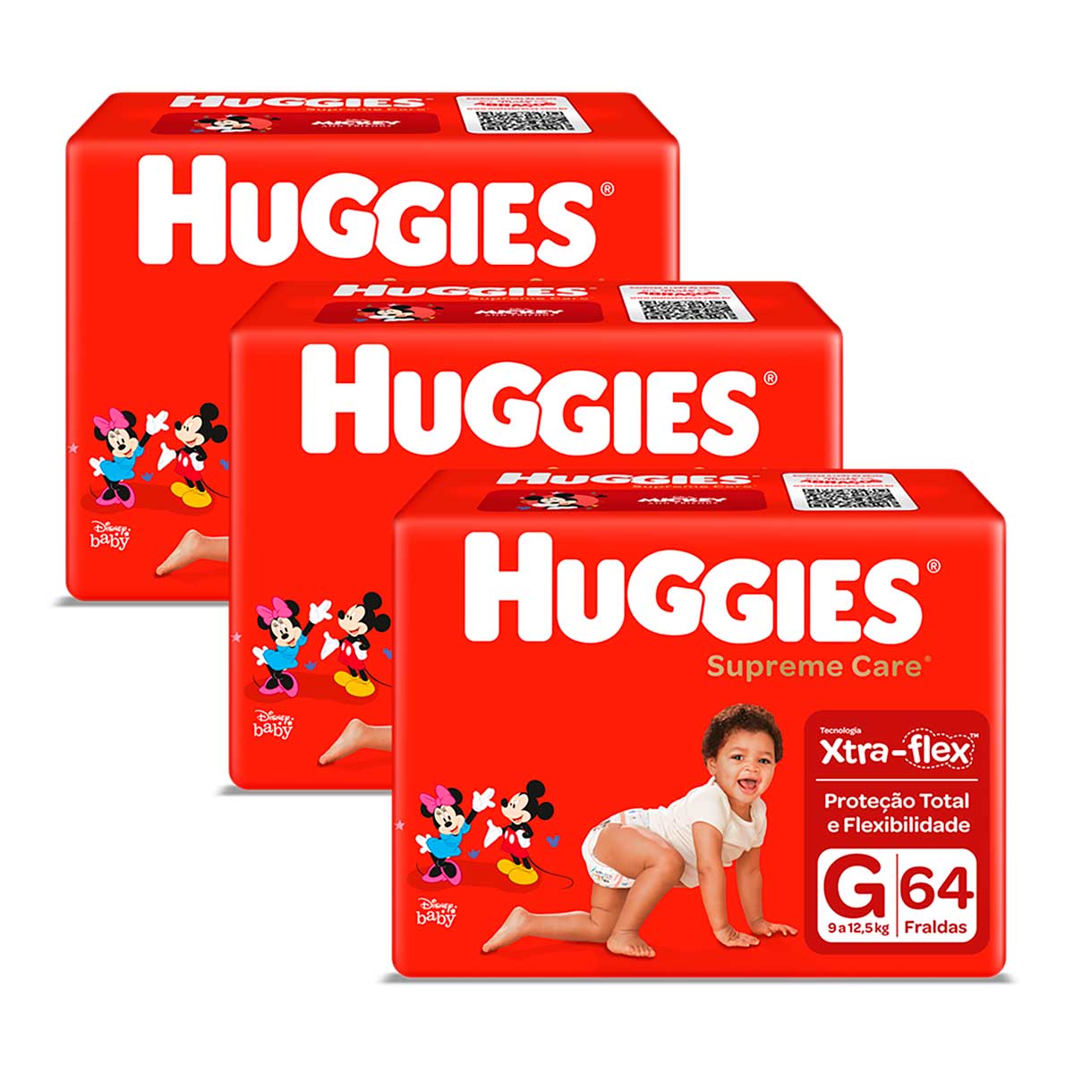 Kit de Fraldas Huggies Hiper Supreme Care G - 192 Unidades