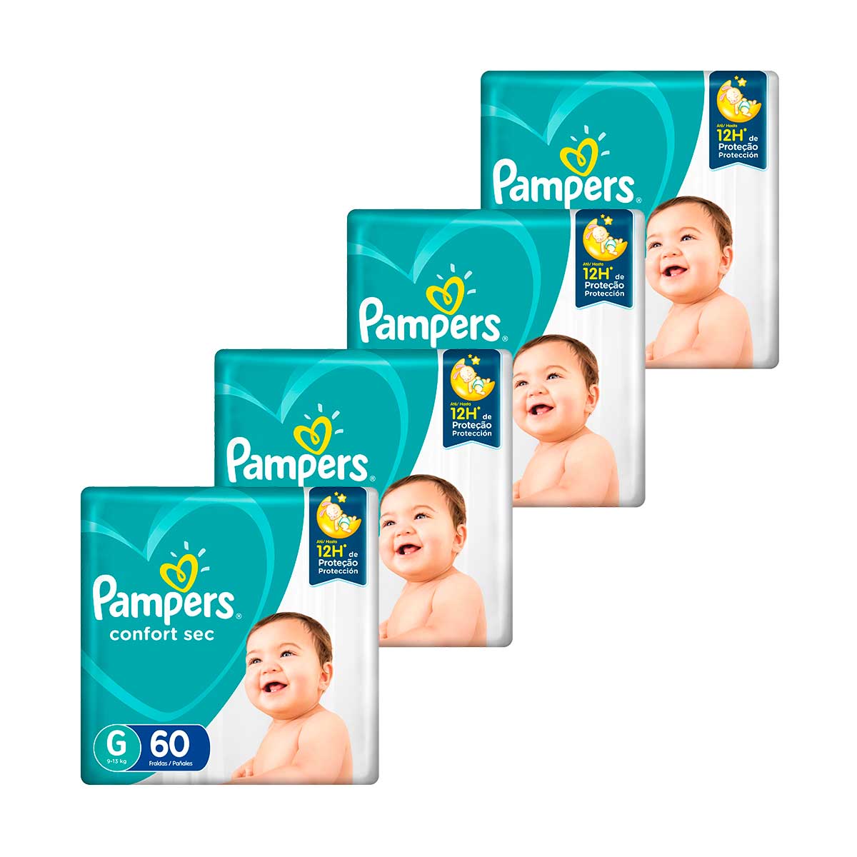 Kit de Fraldas Pampers G Confort Sec Super - 240 Unidades