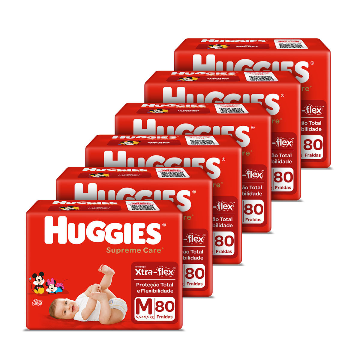 Kit de Fraldas Huggies Hiper Supreme Care M - 480 Unidades