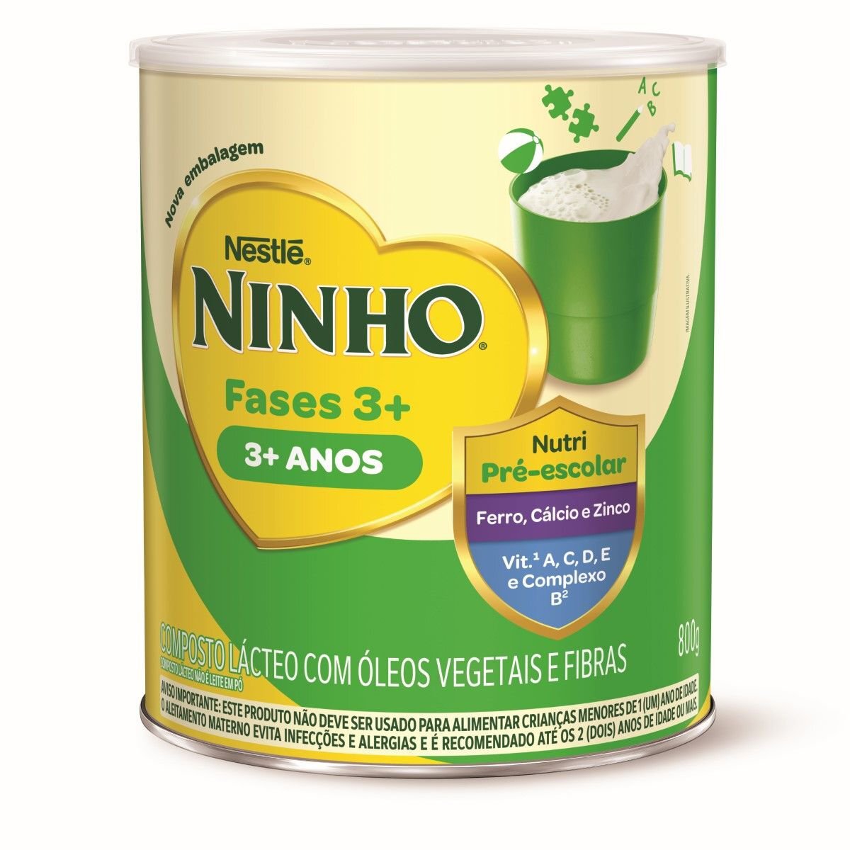 Composto Lácteo Ninho Fases 3+ 800g
