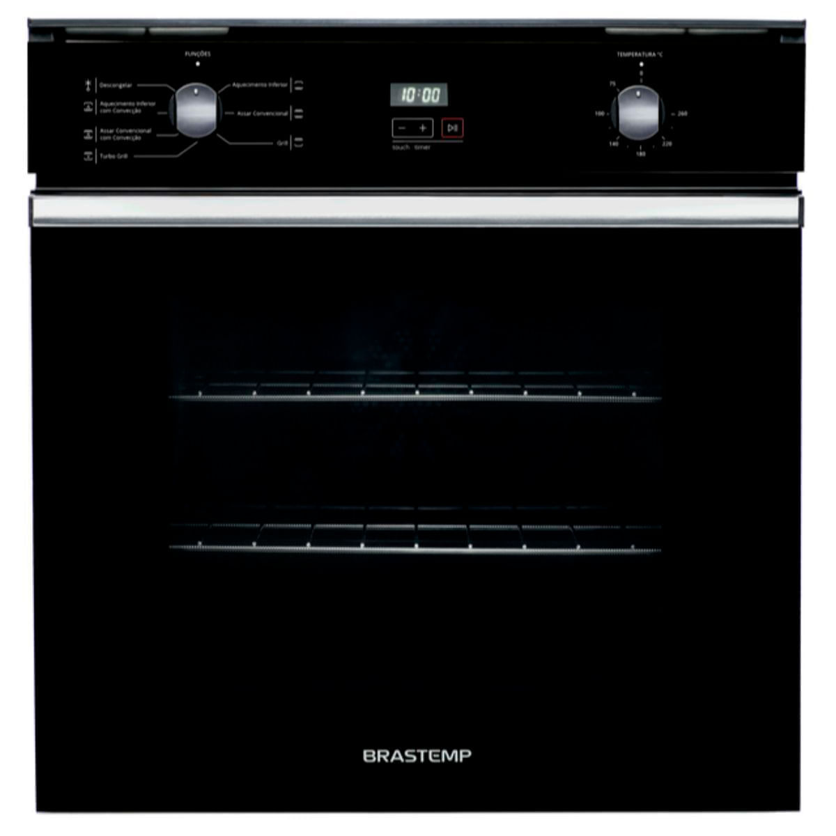 Forno Embutir Elétrico Brastemp 84 Litros Preto com Convecção e Timer Touch - Boc84ae 220V