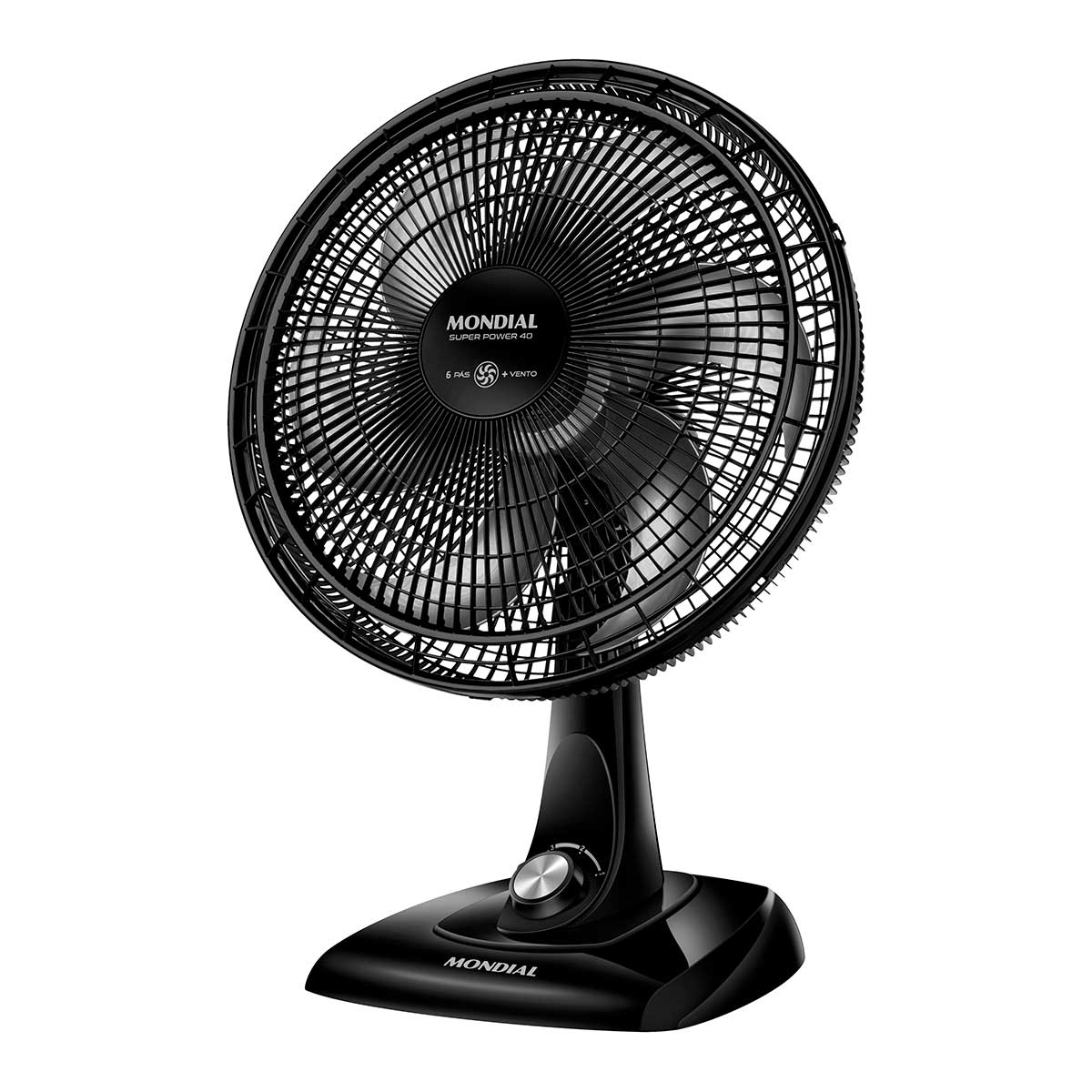 Ventilador de Mesa Mondial Super Power VSP-40-B 40cm 3 Velocidades Preto/Prata 110V