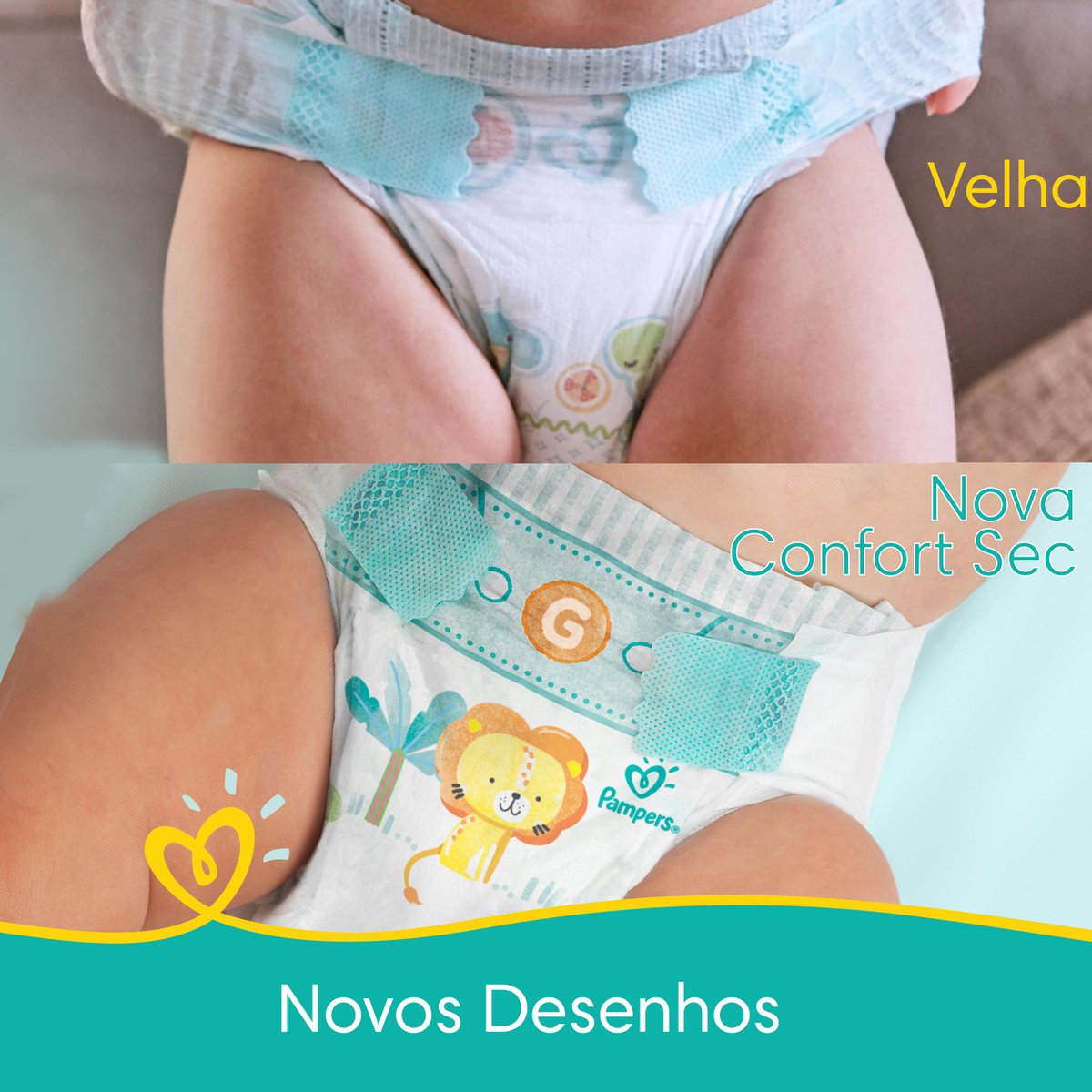 Kit Pampers XG Confort Sec Super 174 Unidades + Lenço Umedecido Pampers Aloevera 192 Unidades