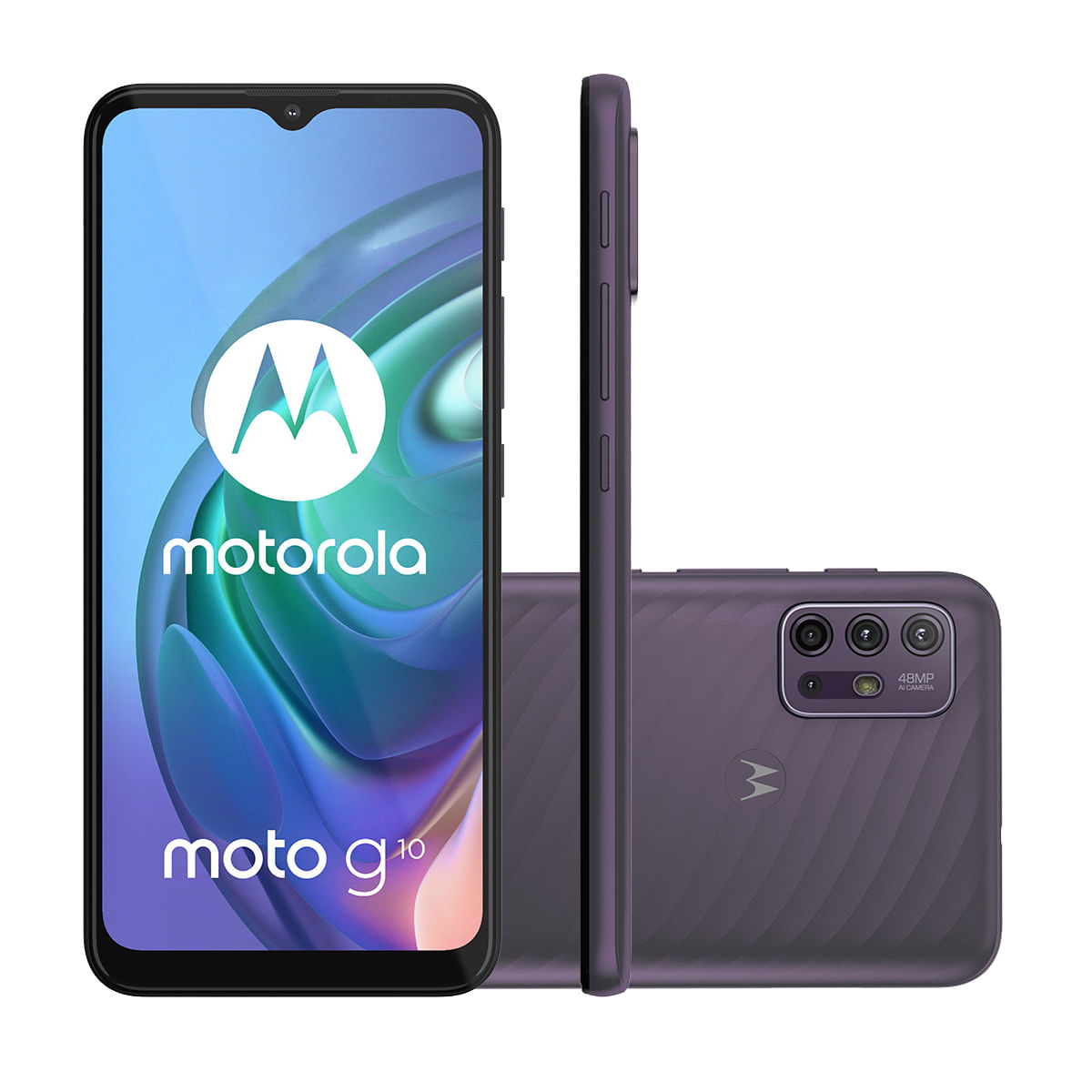 Smartphone Motorola Moto G10 64GB Cinza Aurora 4G Tela 6.5” Câmera Tripla 48MP Selfie 8MP Android 11
