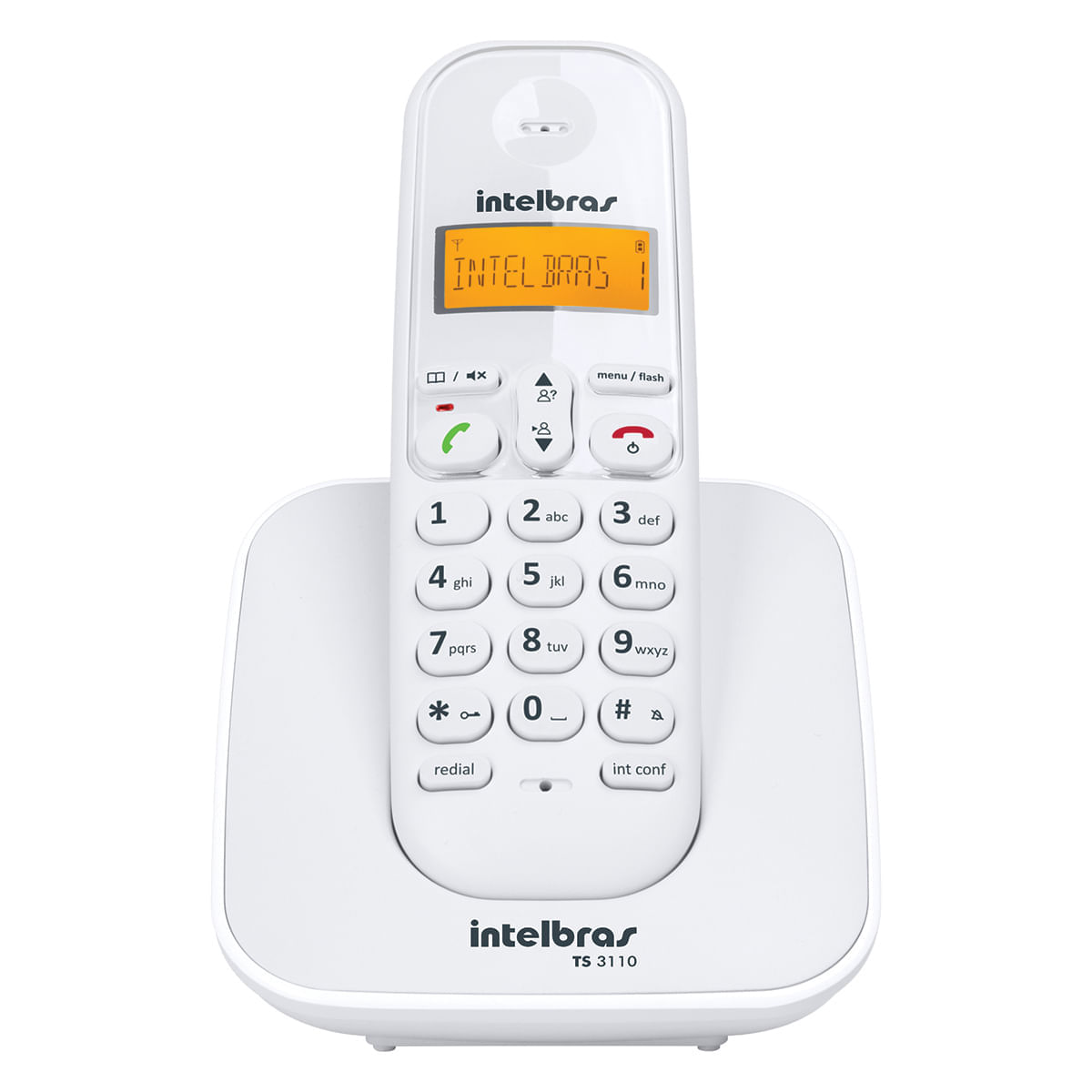 Telefone sem Fio Intelbras, com Identificador de Chamada, Branco - TS3110