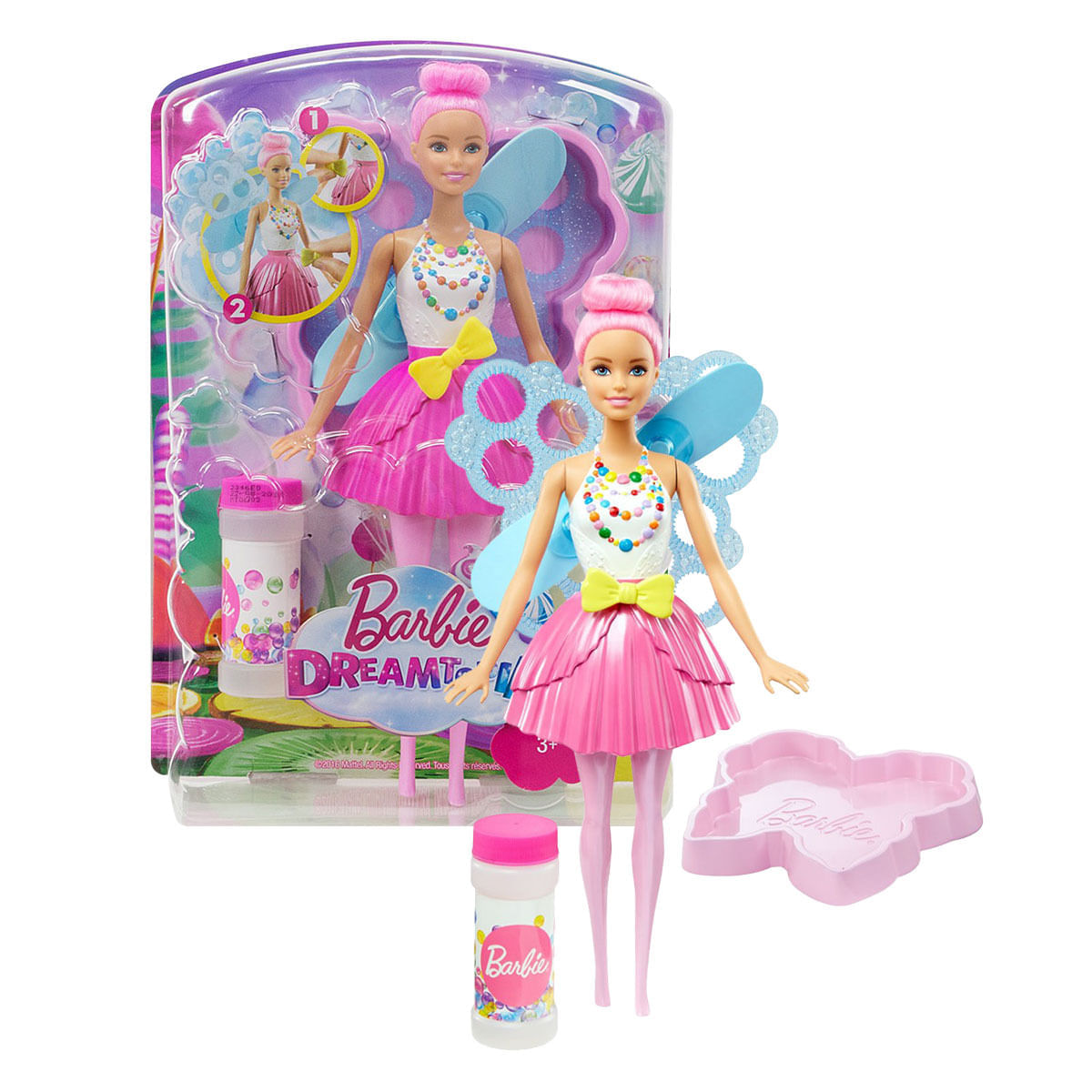 Boneca Barbie Fantasia Fada Bolhas Mágicas 32,5cm Mattel DVM95