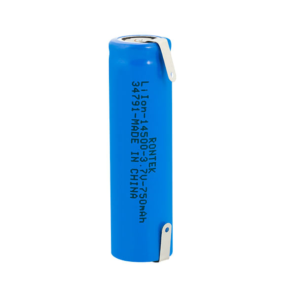 Bateria 3,7v 750mah 14500 Com Terminal