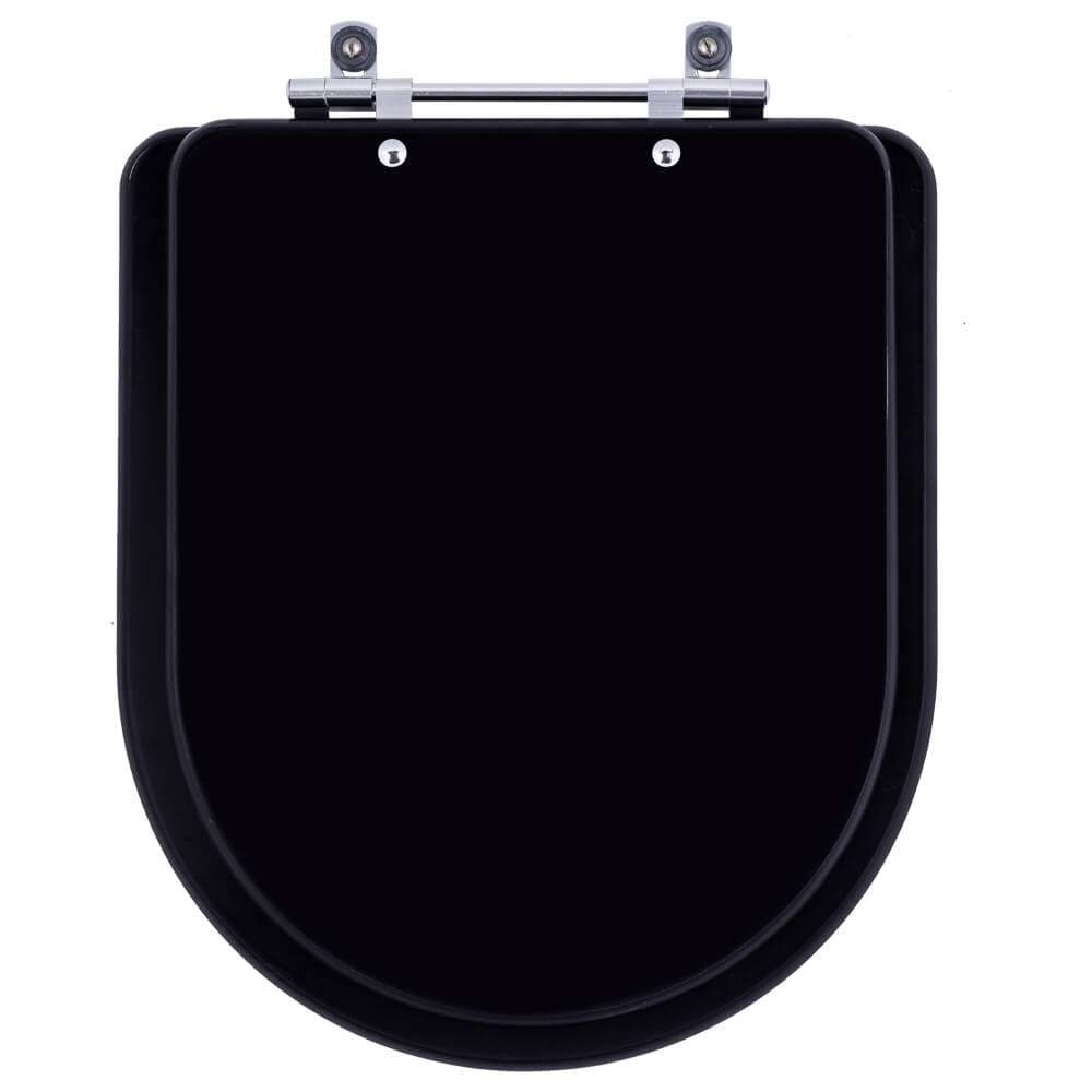 Assento Sanitário Link Preto Fosco Para Vaso Deca