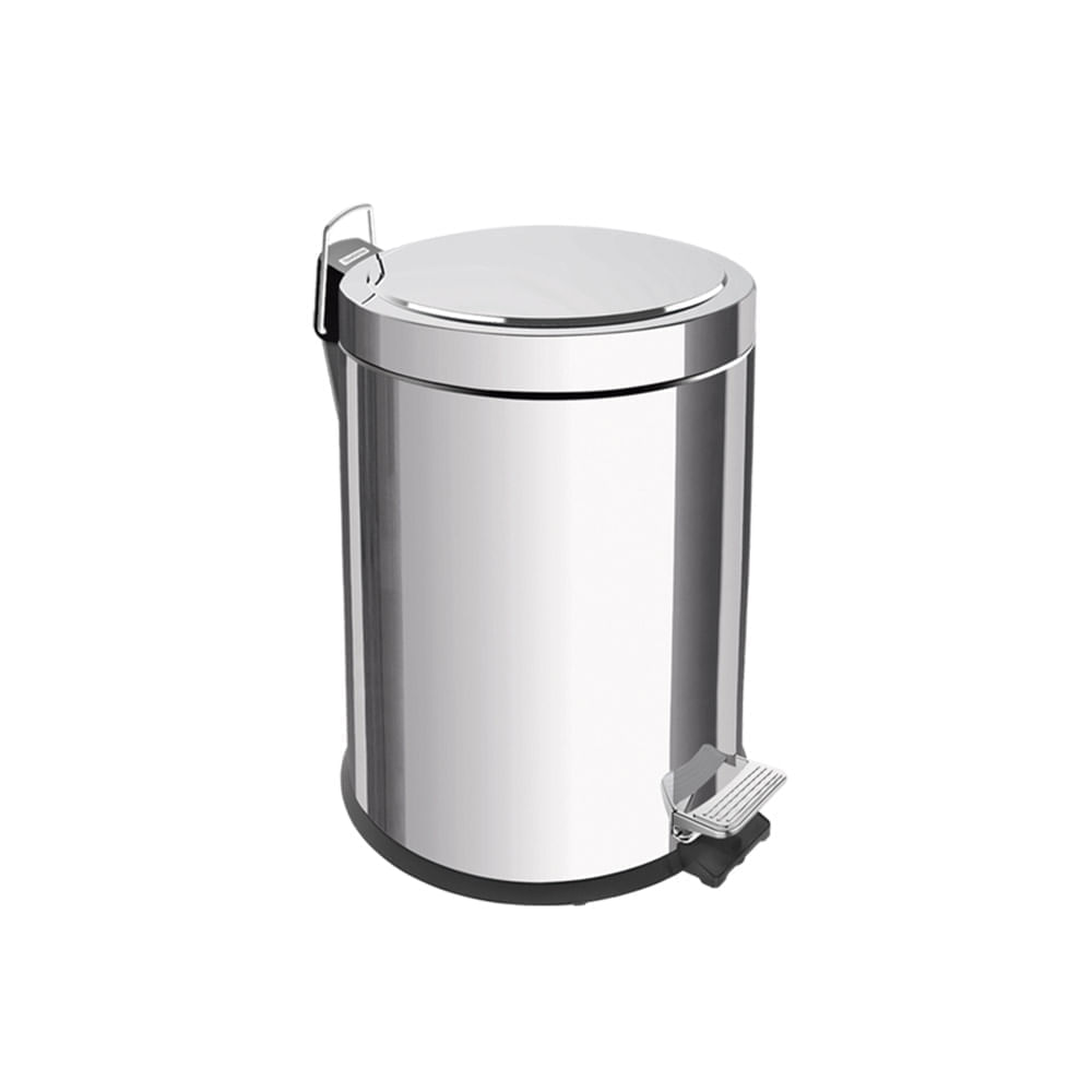 Lixeira Com Pedal Tramontina Brasil 3 Litros Com Balde Interno E Acabamento Inox Polido