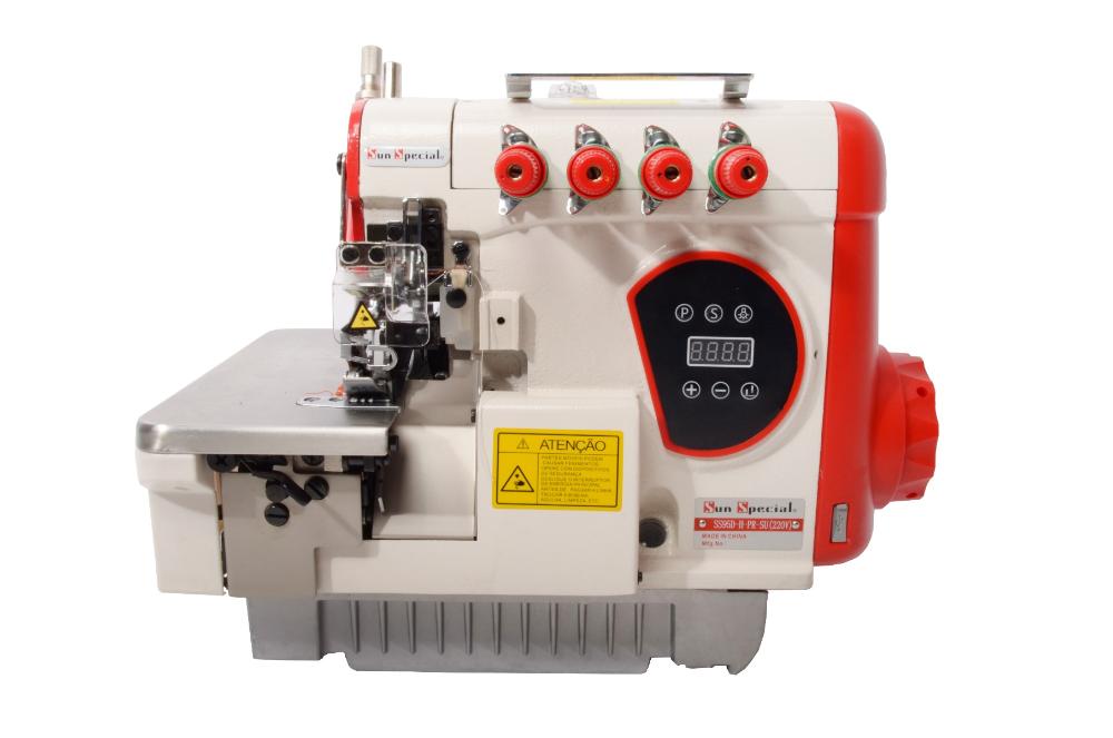 Máquina Costura Interlok Industrial com Control Box Acoplado 220v SS95-PR-SU  - Sun Special