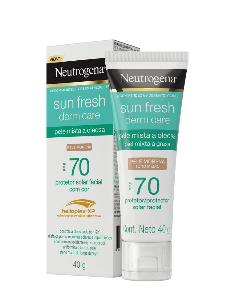 Protetor Solar Neutrogena pele oleosa morena FPS 70 40g