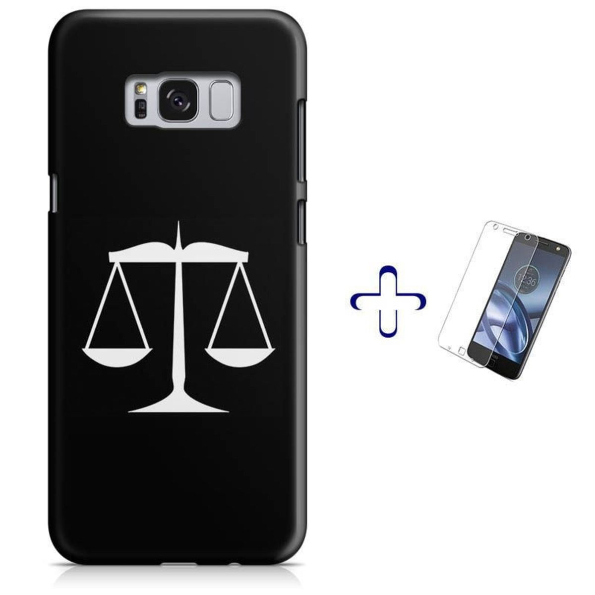 Kit Capa Galaxy S8+ Simbolo Direito + Pel Vidro (BD03)