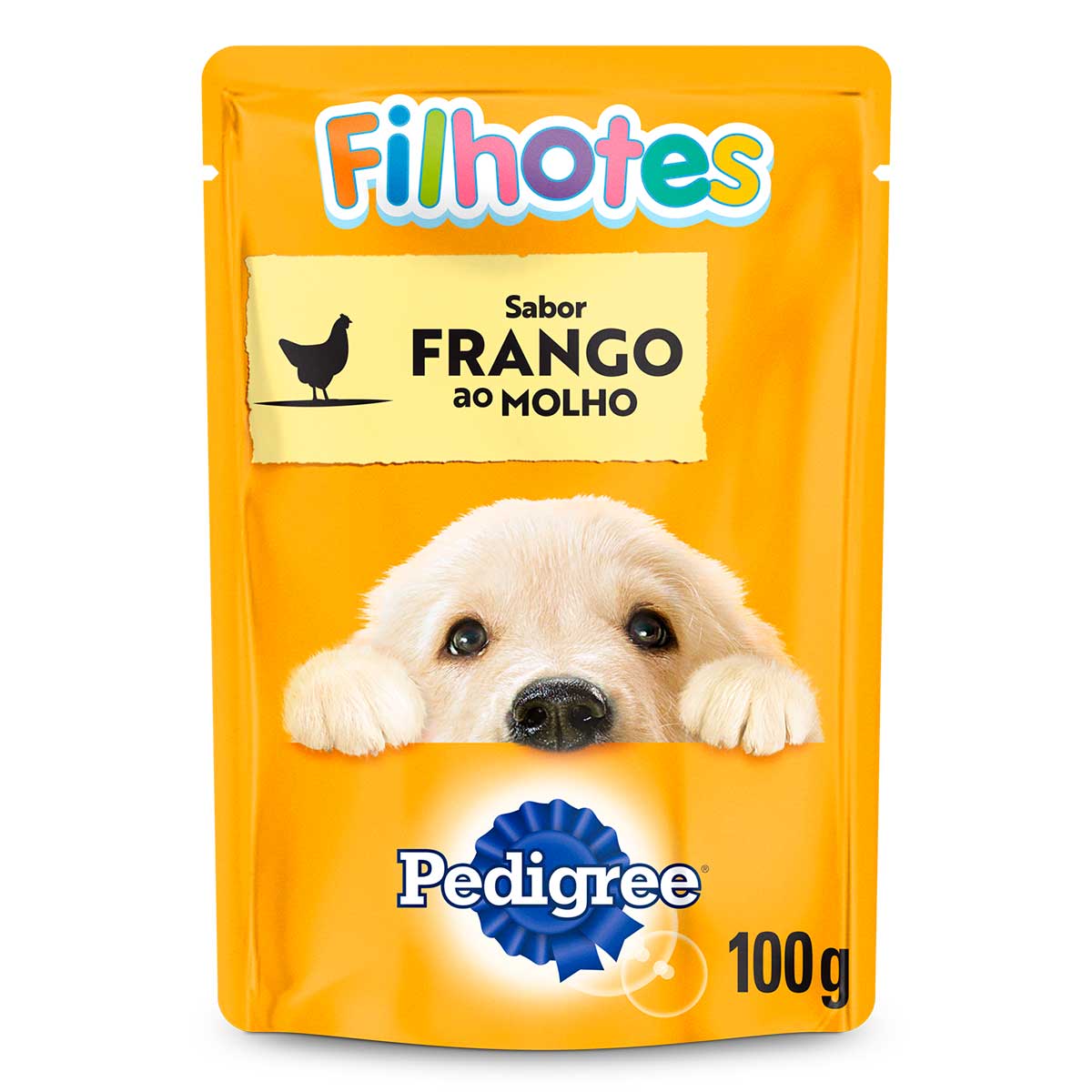 Ração àmida Pedigree Sachê Frango ao Molho para Cães Filhotes 100 g
