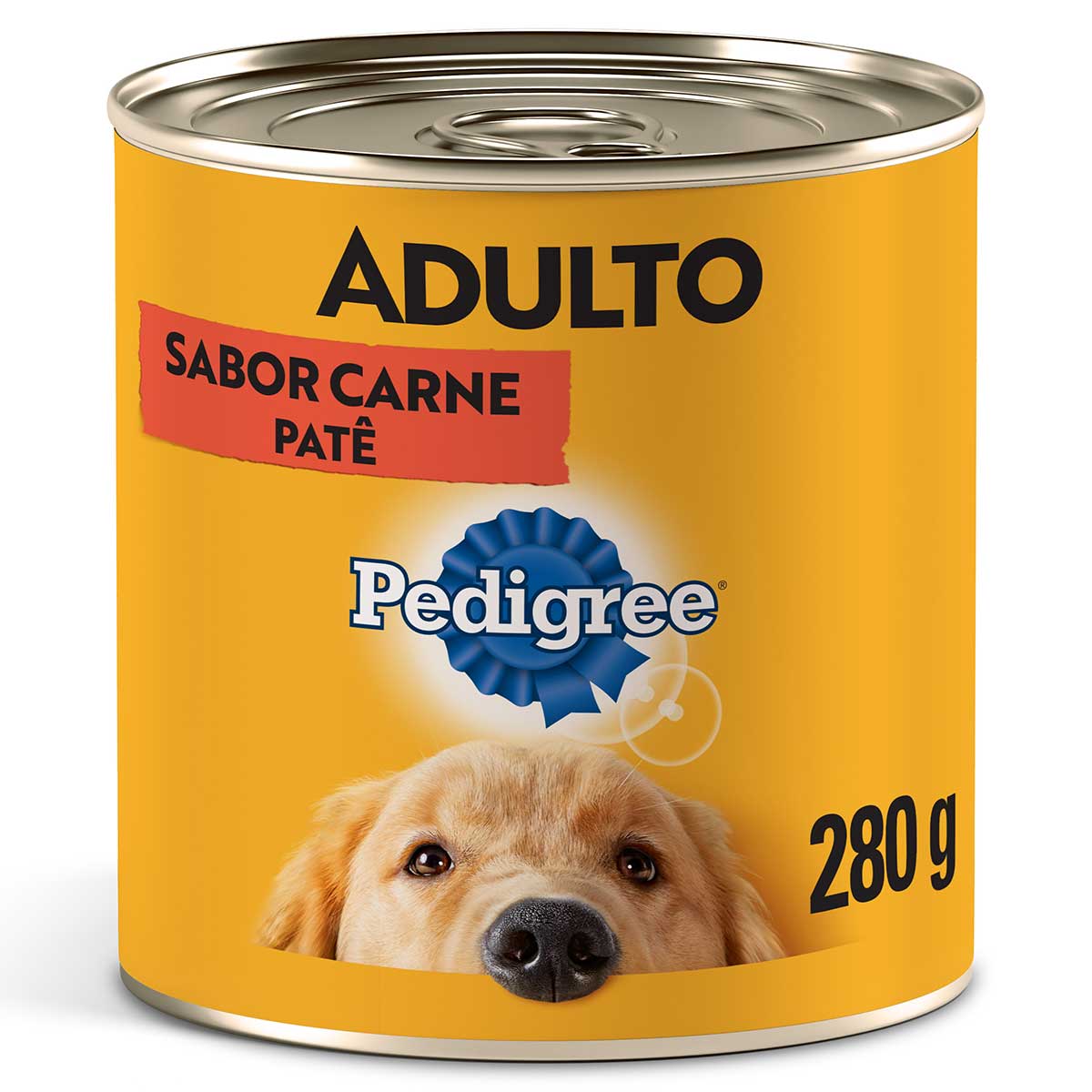 Ração àmida Pedigree Lata Patê de Carne para Cães Adultos 280 g