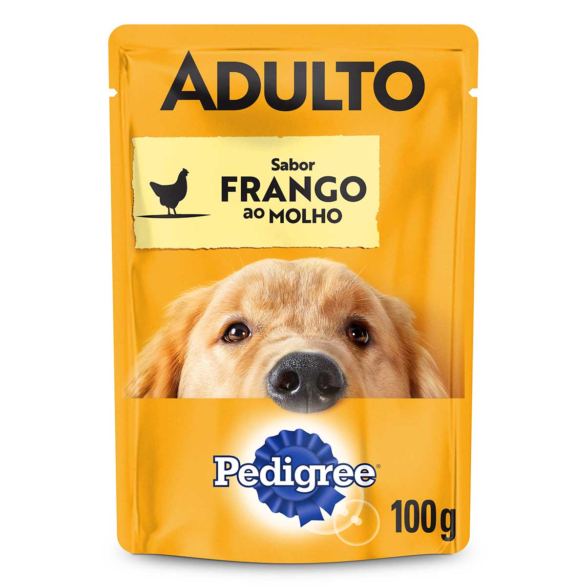 Ração àmida Pedigree Sachê Frango ao Molho para Cães Adultos 100 g