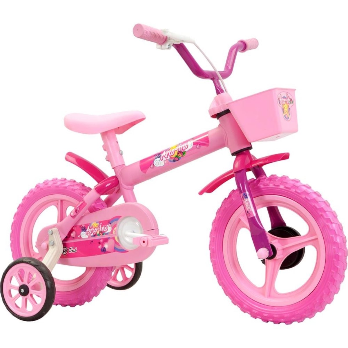 Bicicleta Infantil Aro 12 Track Bikes Arco àris Rosa