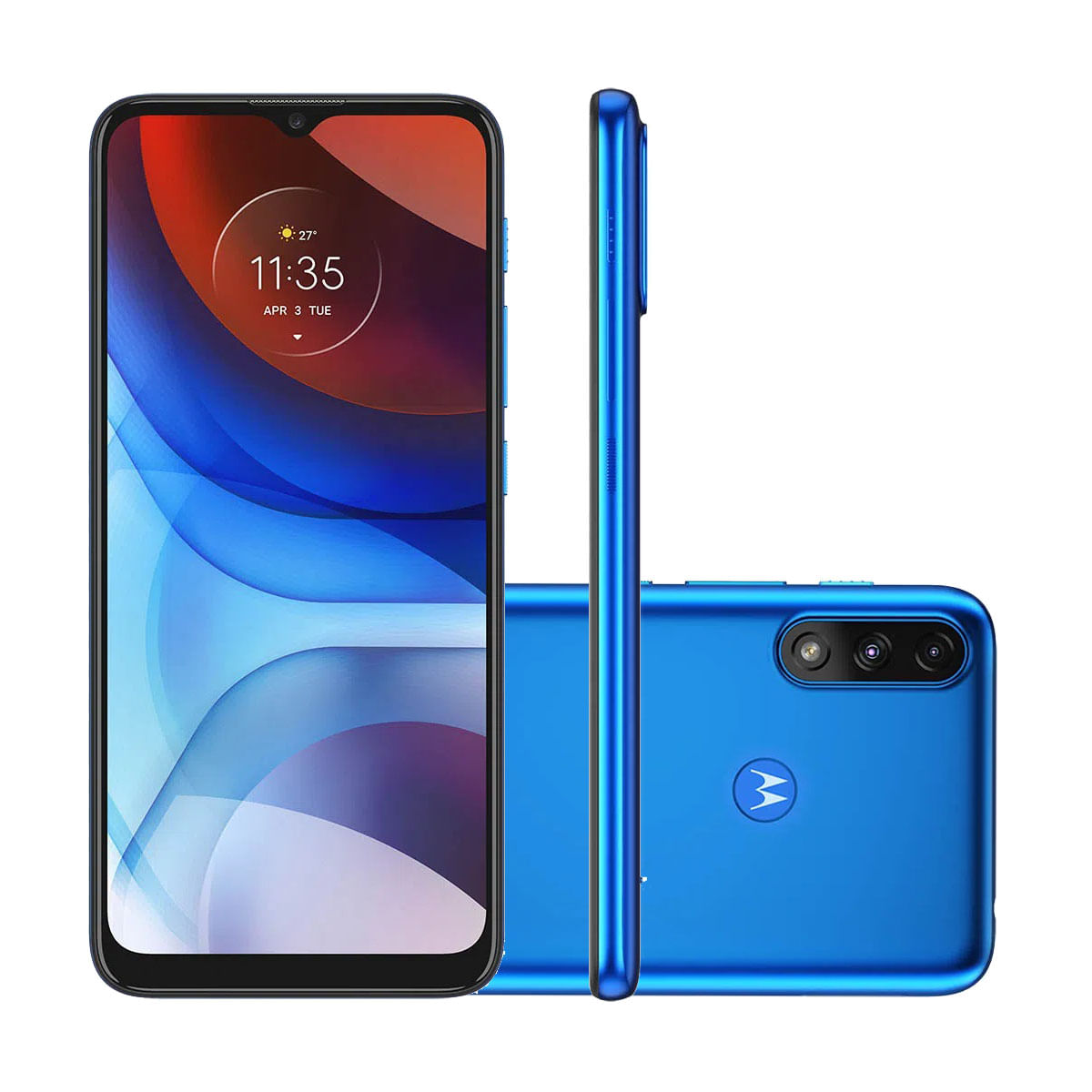 Smartphone Motorola Moto E7 Power 4G 32GB Azul Metálico Tela 6.5â Cà¢mera Dupla 13MP Selfie 5MP Android 10