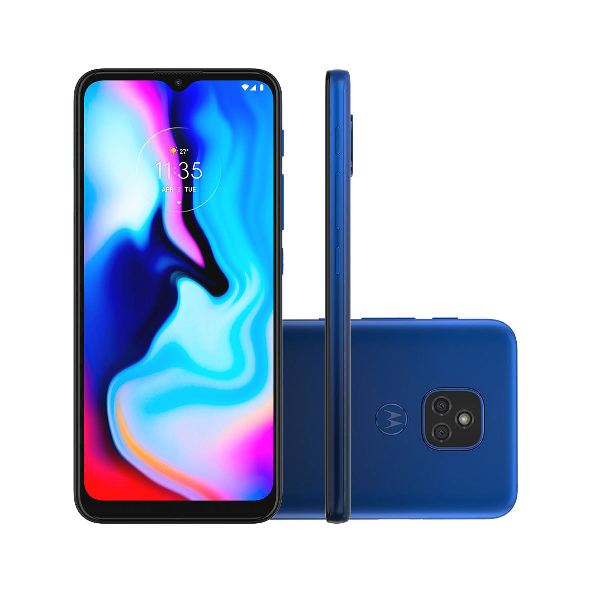 Smartphone Motorola Moto E7 Plus 64GB Azul Navy 4G Tela 6.5 Pol. Cà¢mera Dupla 48MP Selfie 8MP Android 10.0