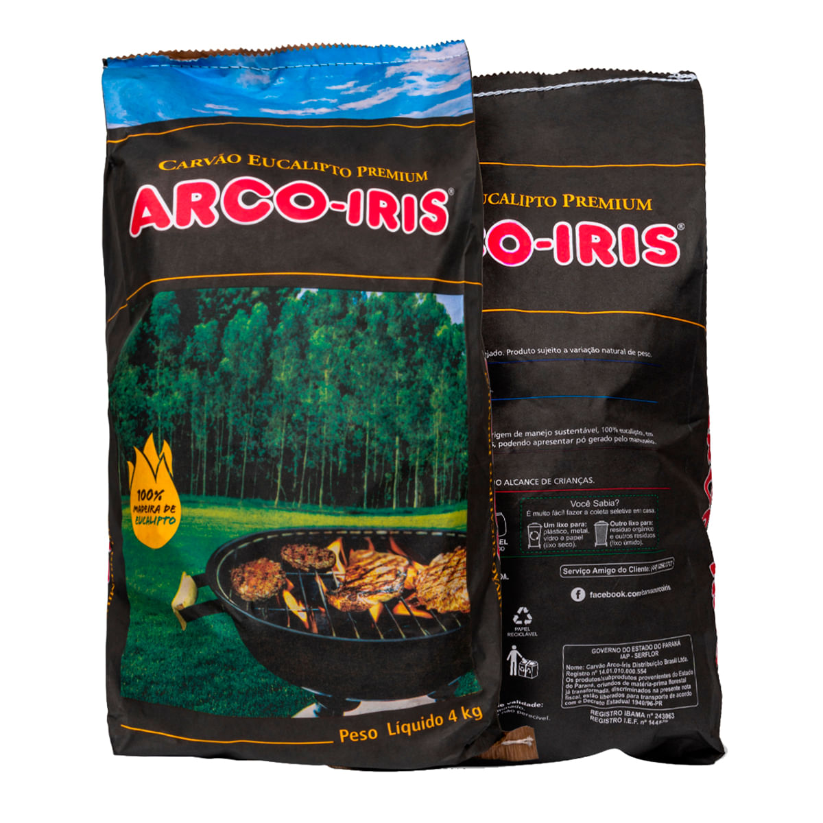 Carvão Vegetal Arco àris 4 Kg