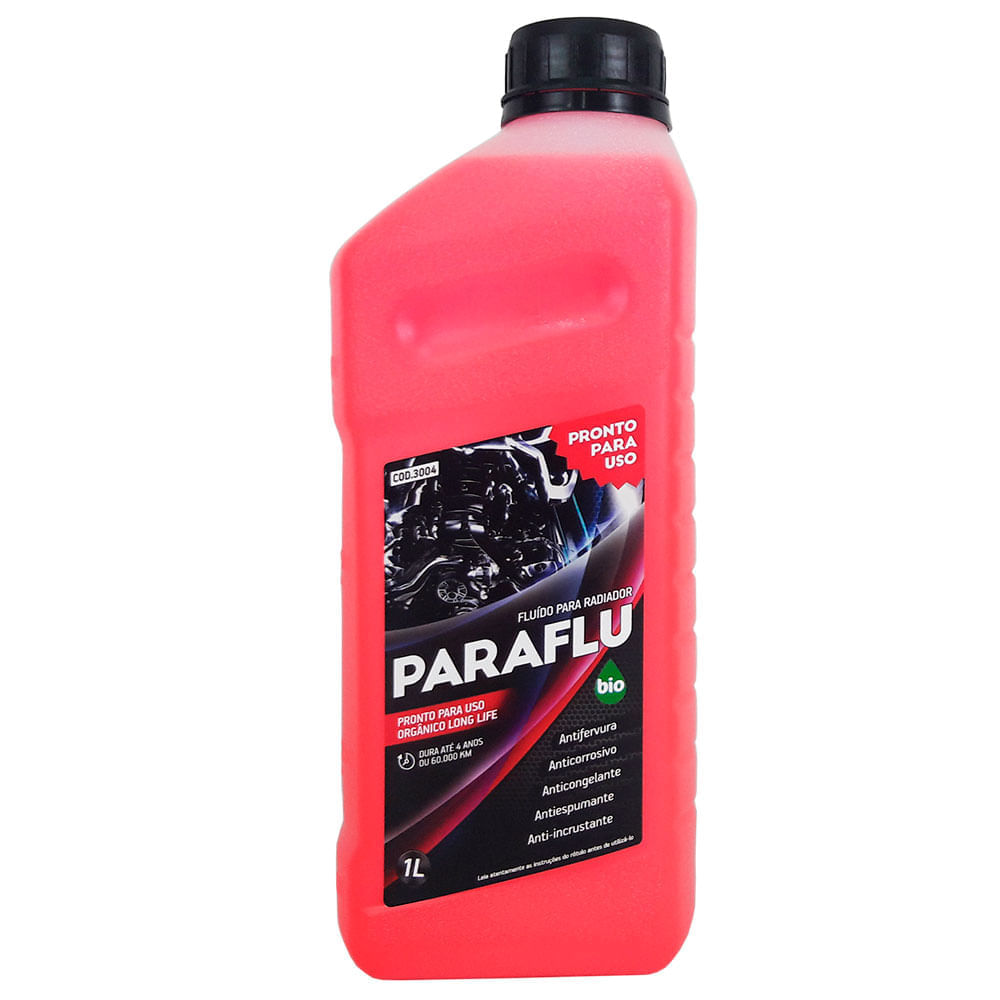 Aditivo para àgua do Radiador Paraflu Pronto para Uso Orgà¢nico Long Life Coloração Rosa 1L